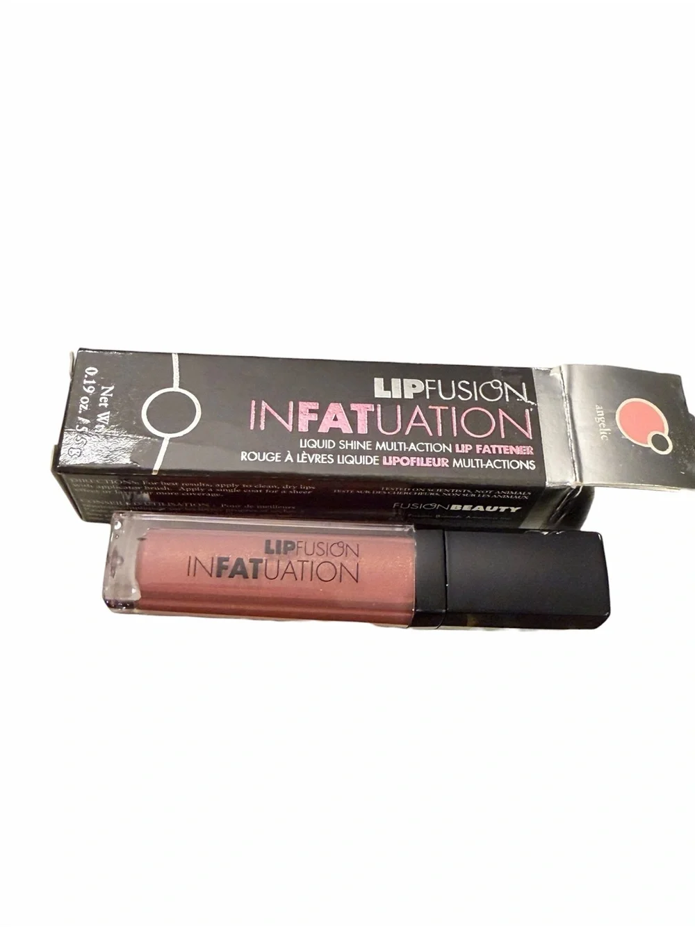 NEW Lipfusion INFATUATION Lip Plump 0.19 OZ‎ Shade ANGELIC Shimmer Pink